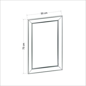 Miroir Asol 50x75cm argent 5