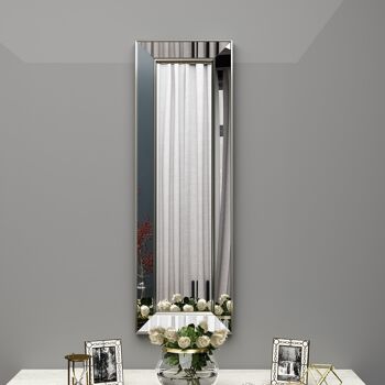 Miroir Carlos 30x90cm argent 2