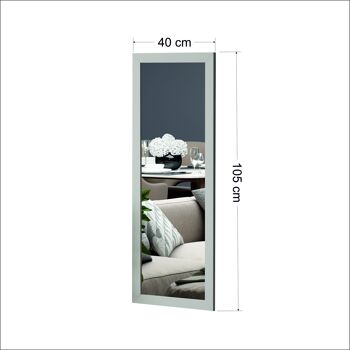 Miroir Ovea 40x105cm Blanc Mat 1