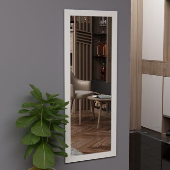 Miroir Ovea 40x105cm Blanc Mat 2