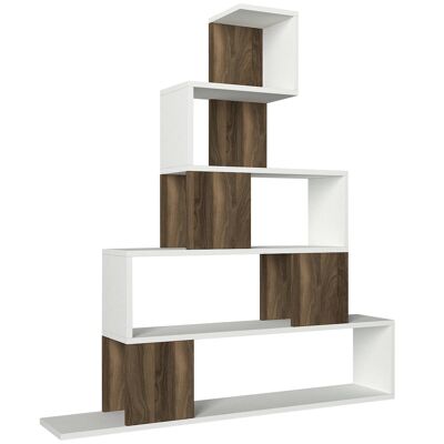 Bookcase Prunella White Walnut