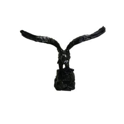 Sculpture Aigle Effet Marbre Noir