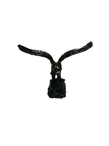 Sculpture Aigle Effet Marbre Noir 1