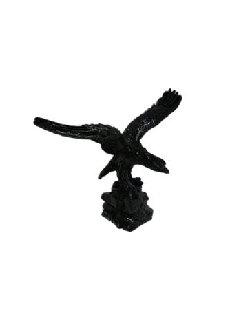 Sculpture Aigle Effet Marbre Noir 3
