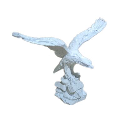 Sculpture Eagle White Marble Effect