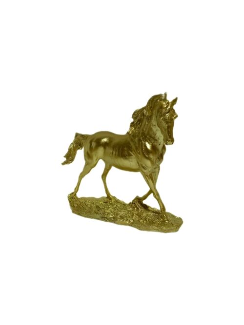 Skulptur Pferd Gold