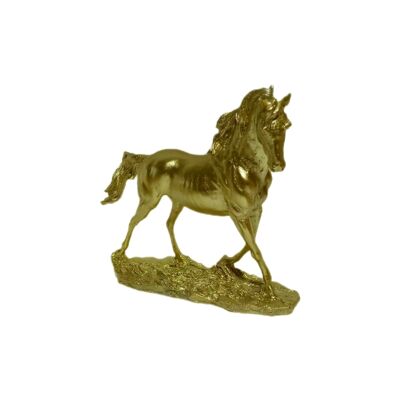 Escultura caballo oro