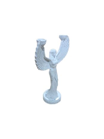 Sculpture Ange Effet Marbre Blanc 3