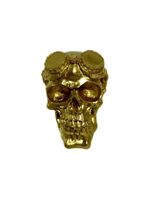 Skulptur Totenkopf Schädel Gold