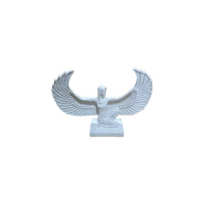 Sculpture Woman with Wings White Marble Effect
