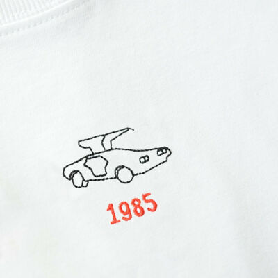 T-shirt brodé 1985, Back to the futur