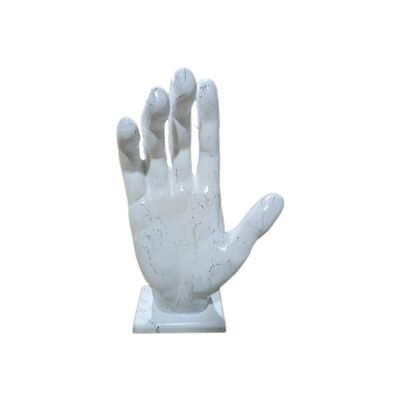 Sculpture Hand White Marble Effect