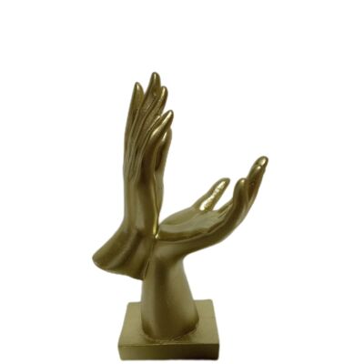 Skulptur 2 Hände Gold
