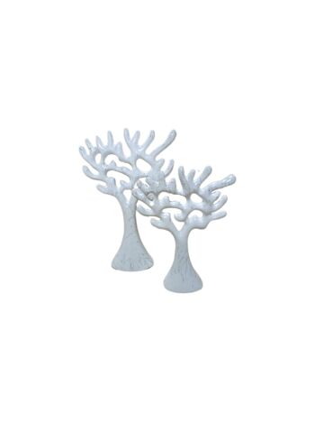 Sculpture Arbre Effet Marbre Blanc 1