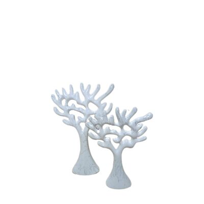 Skulptur Baum Weiß Marmoroptik