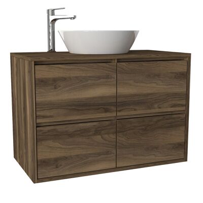 Washbasin cabinet hanging Paula walnut