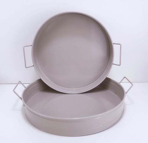 Beige Metal Tray - Small