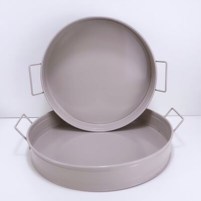 Beige Metal Tray - Small