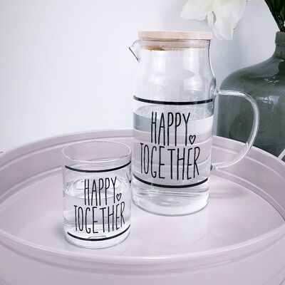 Happy Together Pichet avec 2 Verres - Pichet avec 2 x Verres