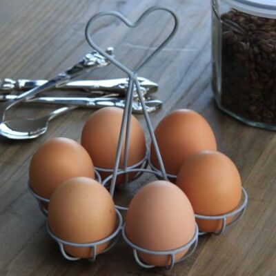 Grey Heart Egg Holder