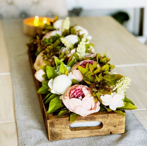 Rustic Solid Wood Long Styling Tray
