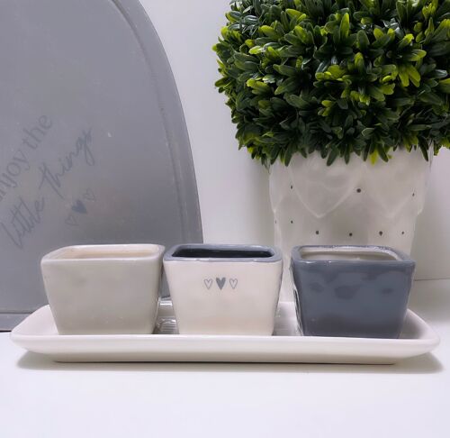 Ceramic Heart Snack Dishes