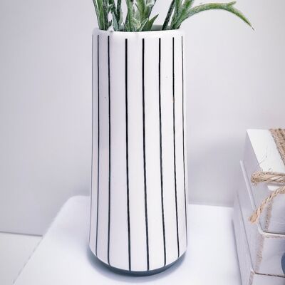 Striped Monochrome Bud Vase