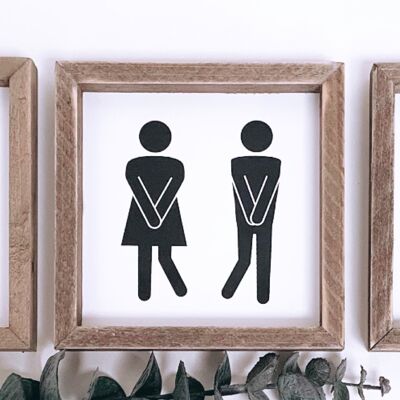 Gamme Exclusive - Plaques Toilette Humour - Symbole Toilette