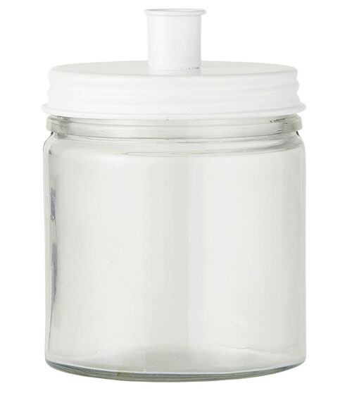 Candle Holder with White Screw On Lid
