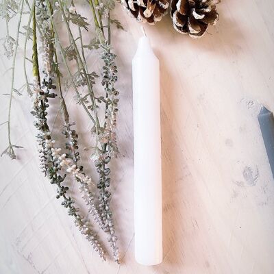 Rustic White Dinner Candle