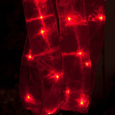 Leuchtendes Weihnachtsbaumband - Rot