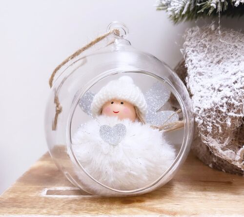 White Fairy Bauble Christmas Tree Decoration