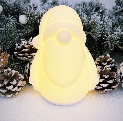 Light Up White Santa