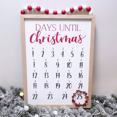 Days Until Christmas Wreath Advent Calendar