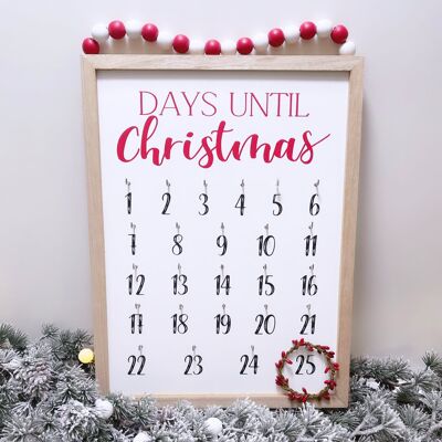 Days Until Christmas Wreath Advent Calendar