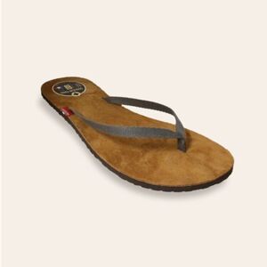 Tong / Flip Flop cuir PLUME sable