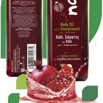 Pomegranate Natural dry body oil with pomegranate organic extract NATURE,