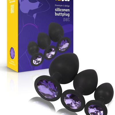 Silicone Butt Plug Set - Lilac