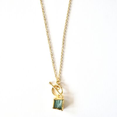 Golden woman pendant, Amazonite Natural stones.   Golden.   Imitation jewelry.   Spring.  	handmade.   Weddings, guests.