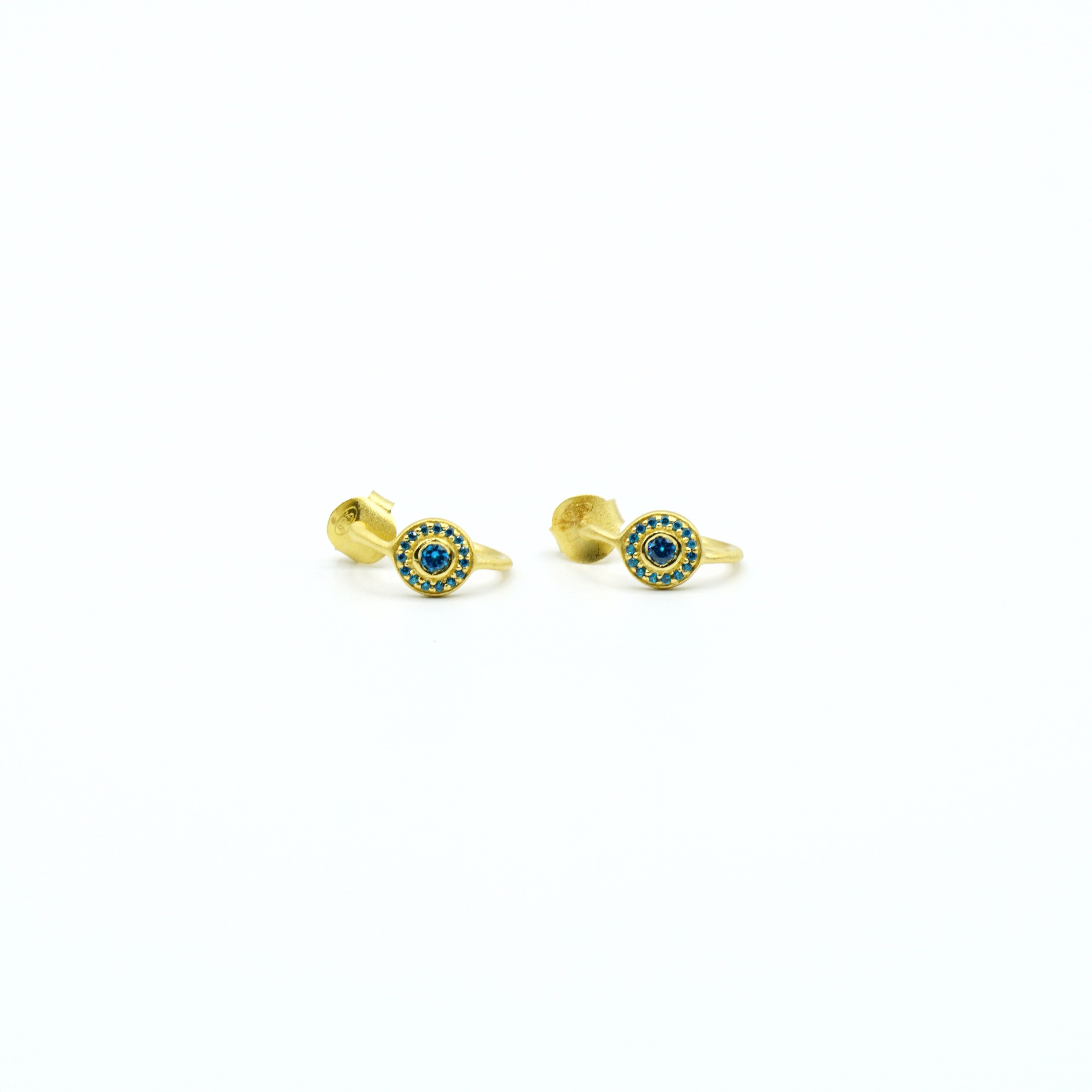 Orecchini in argento con Zircone blu