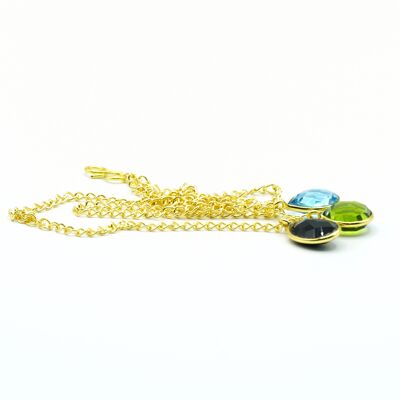 Multicolor Necklace 5.
Golden.
Hand made. Weddings, guests.