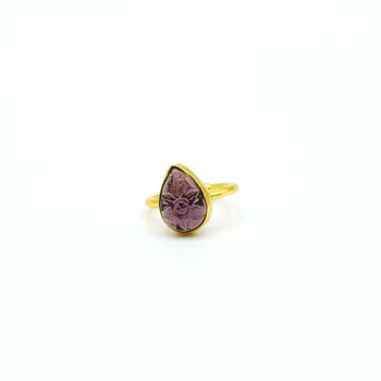 Bague Larme Quartz Violet 1