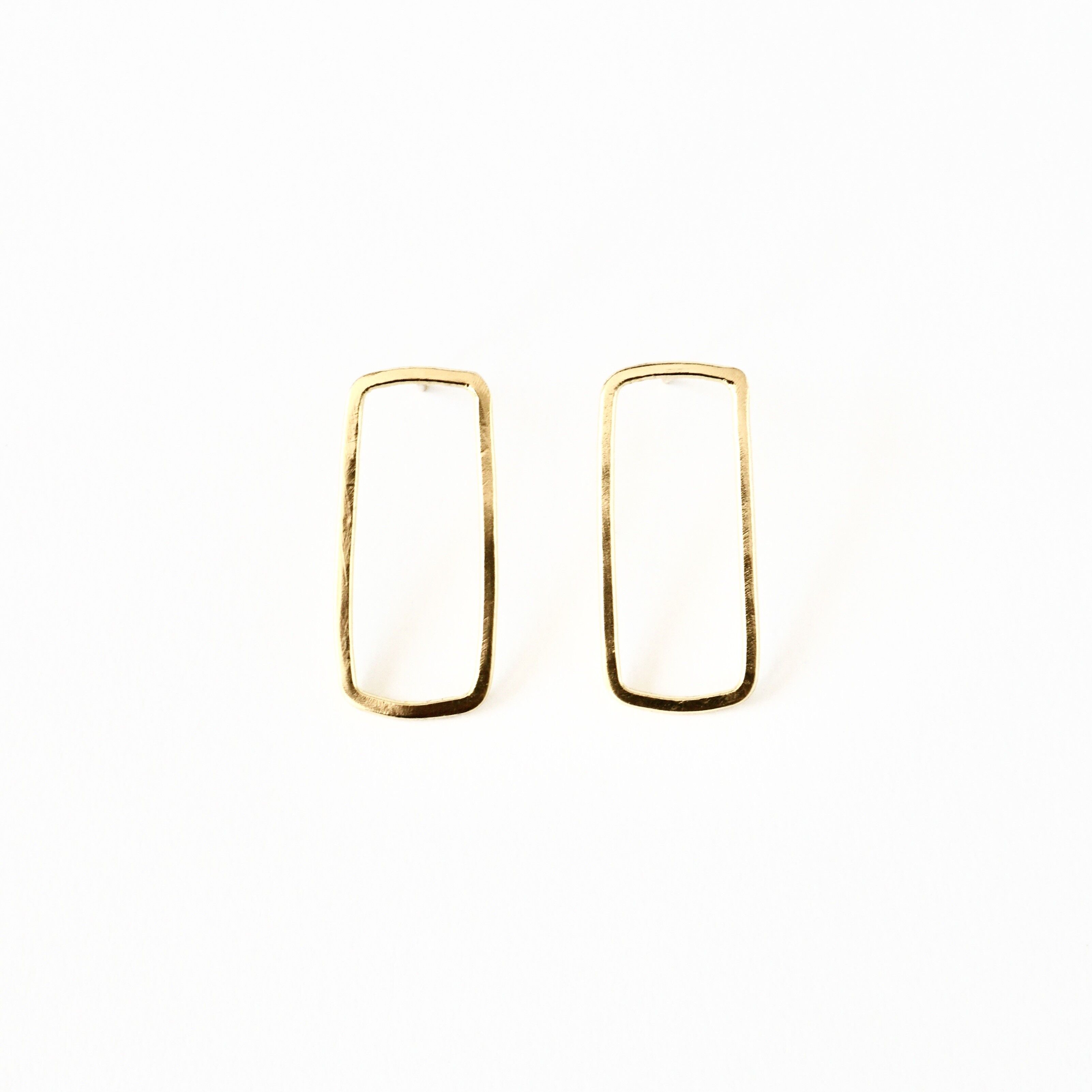 Orecchini rettangolari dorati
