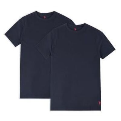 2 Packs SS Lounge T-Shirt , Navy Blazer