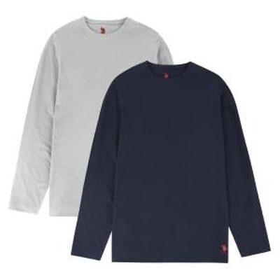 2 Packs LS Lounge T-Shirt , Navy Blazer