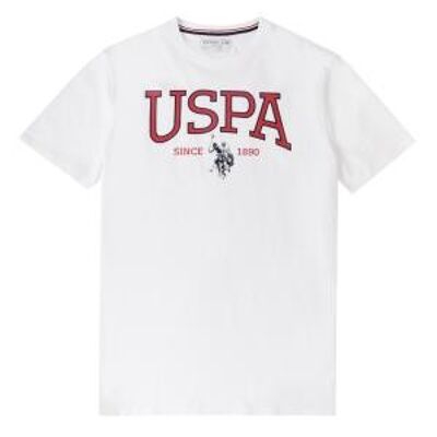 USPA Distort Logo Tee , Bright White