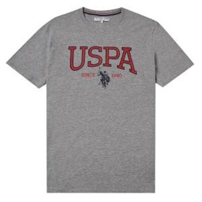 USPA Distort Logo Tee , Vintage Grey Heather