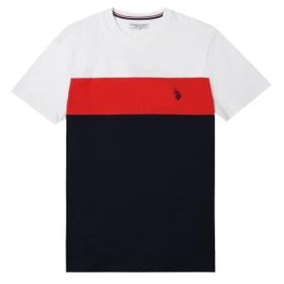 Colour Block Lifestyle Tee , Bright White