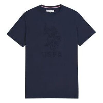 Embossed Logo Tee , Navy Blazer