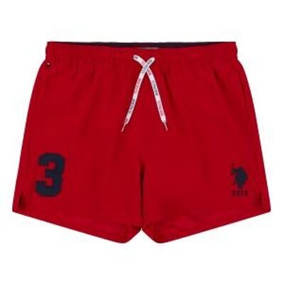 Player 3 Swim Short , Tango Red